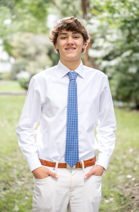 Tripp's Signature Geometric Blue Child Tween Adult Necktie