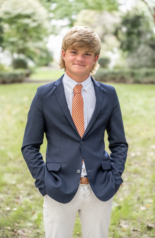 Sunset Stripe Orange and Purple Child Tween Adult Necktie