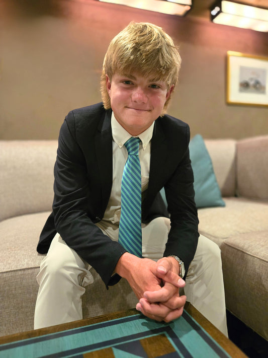 Highland Stripe Blue Green Stripe Necktie