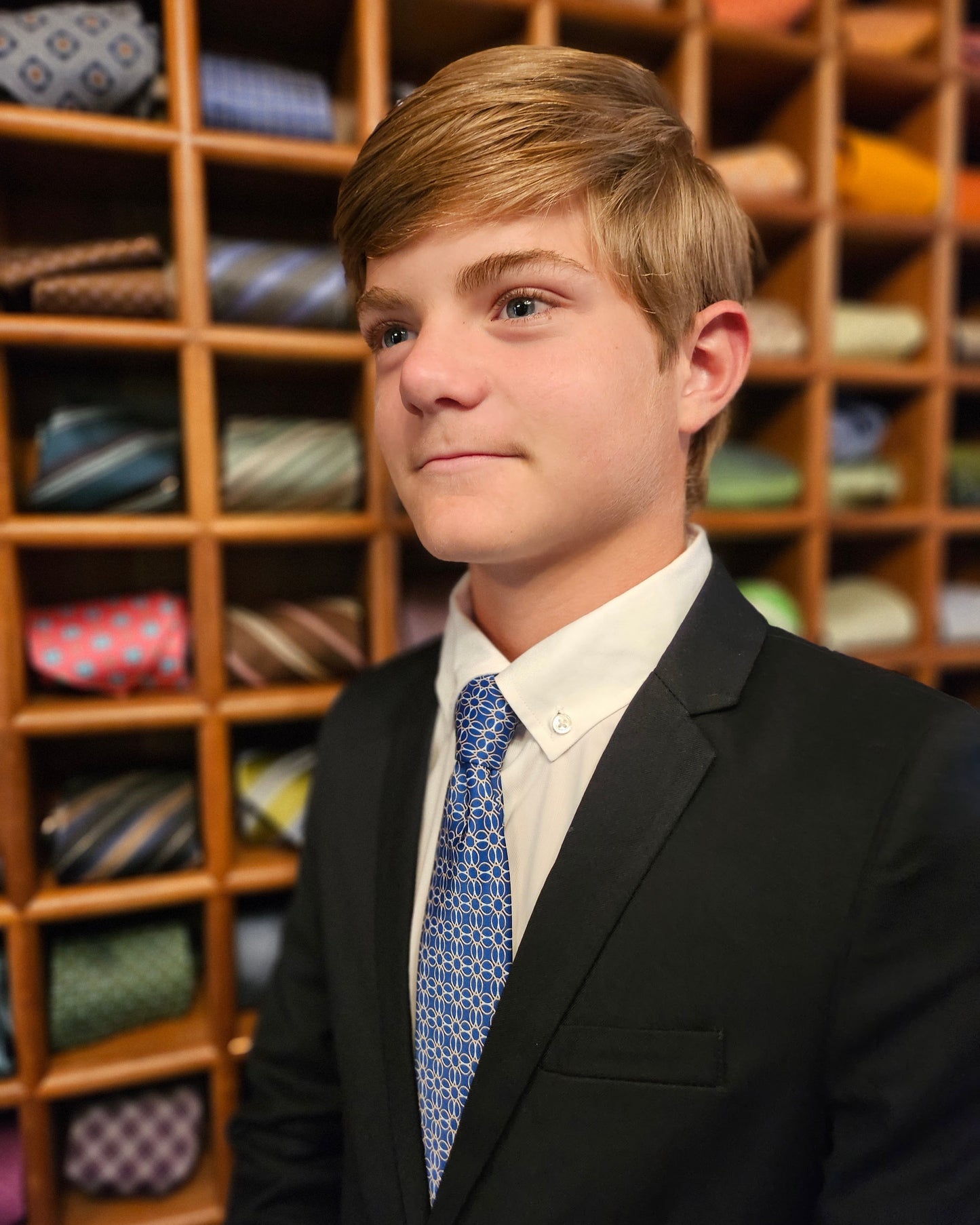 Tripp's Signature Geometric Blue Child Tween Adult Necktie