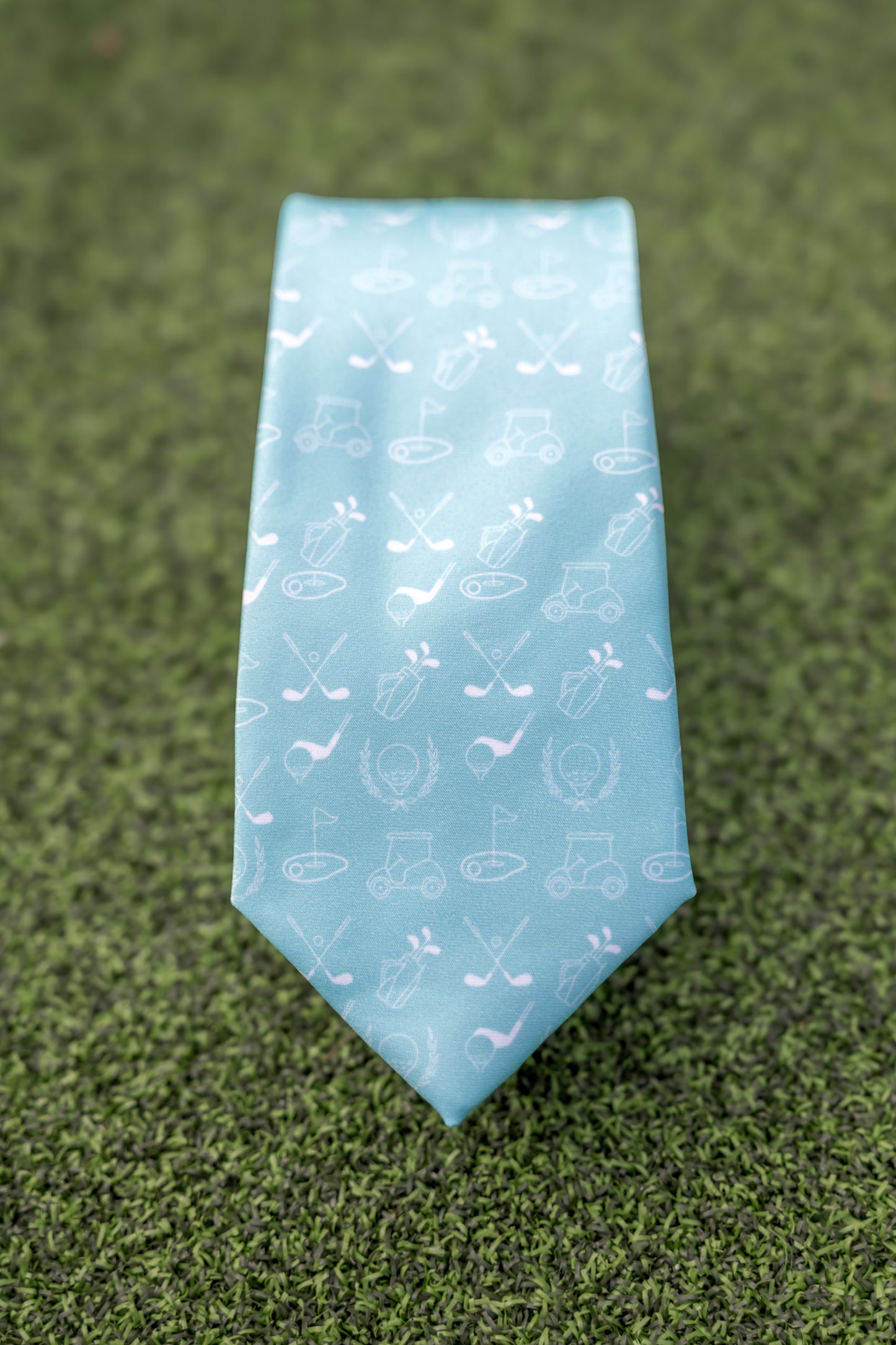 Spring 2026 - Golf Icons Turquoise Blue Necktie