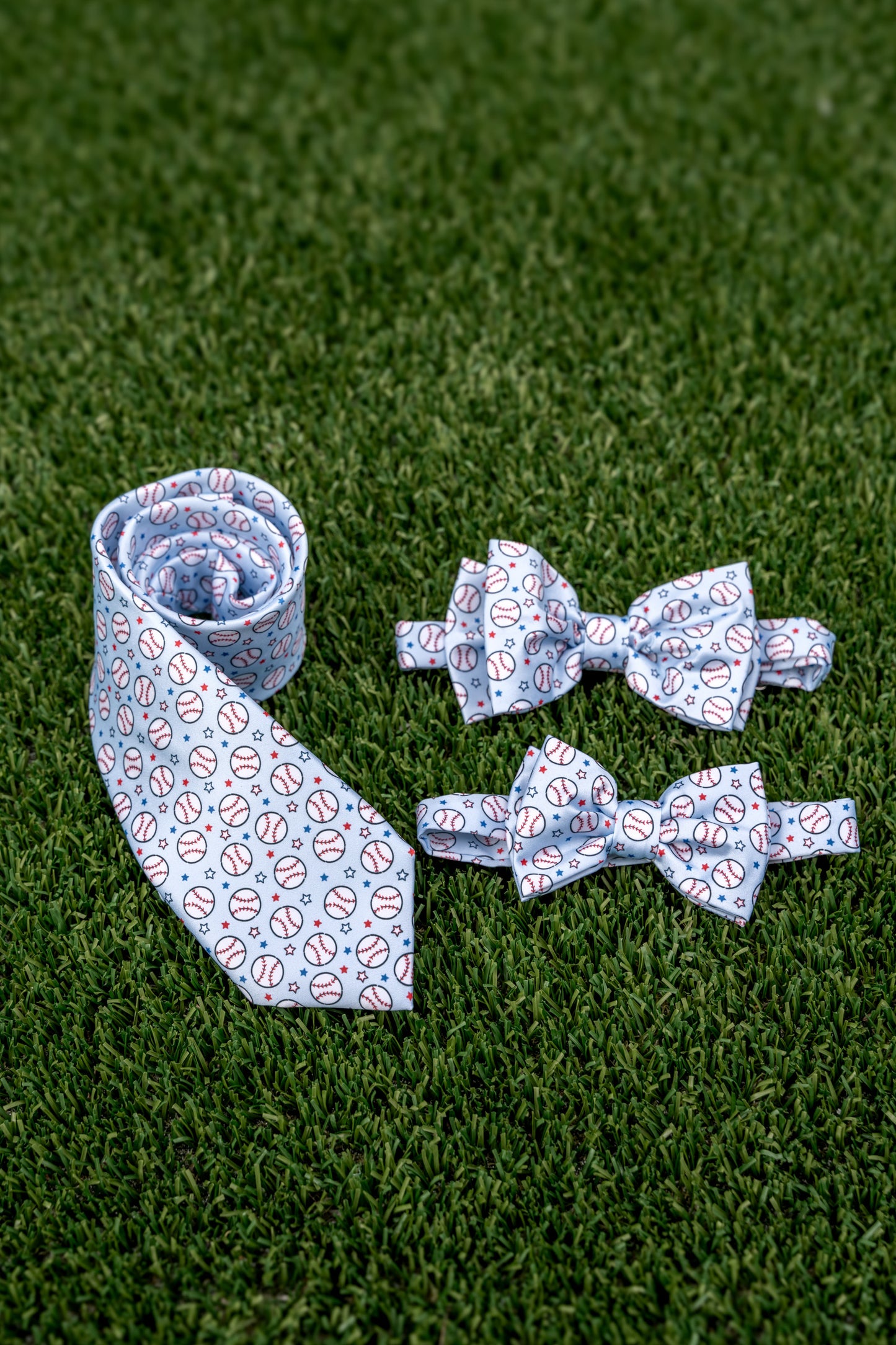 Spring 2026 Play Ball Baseball Americana Print Necktie