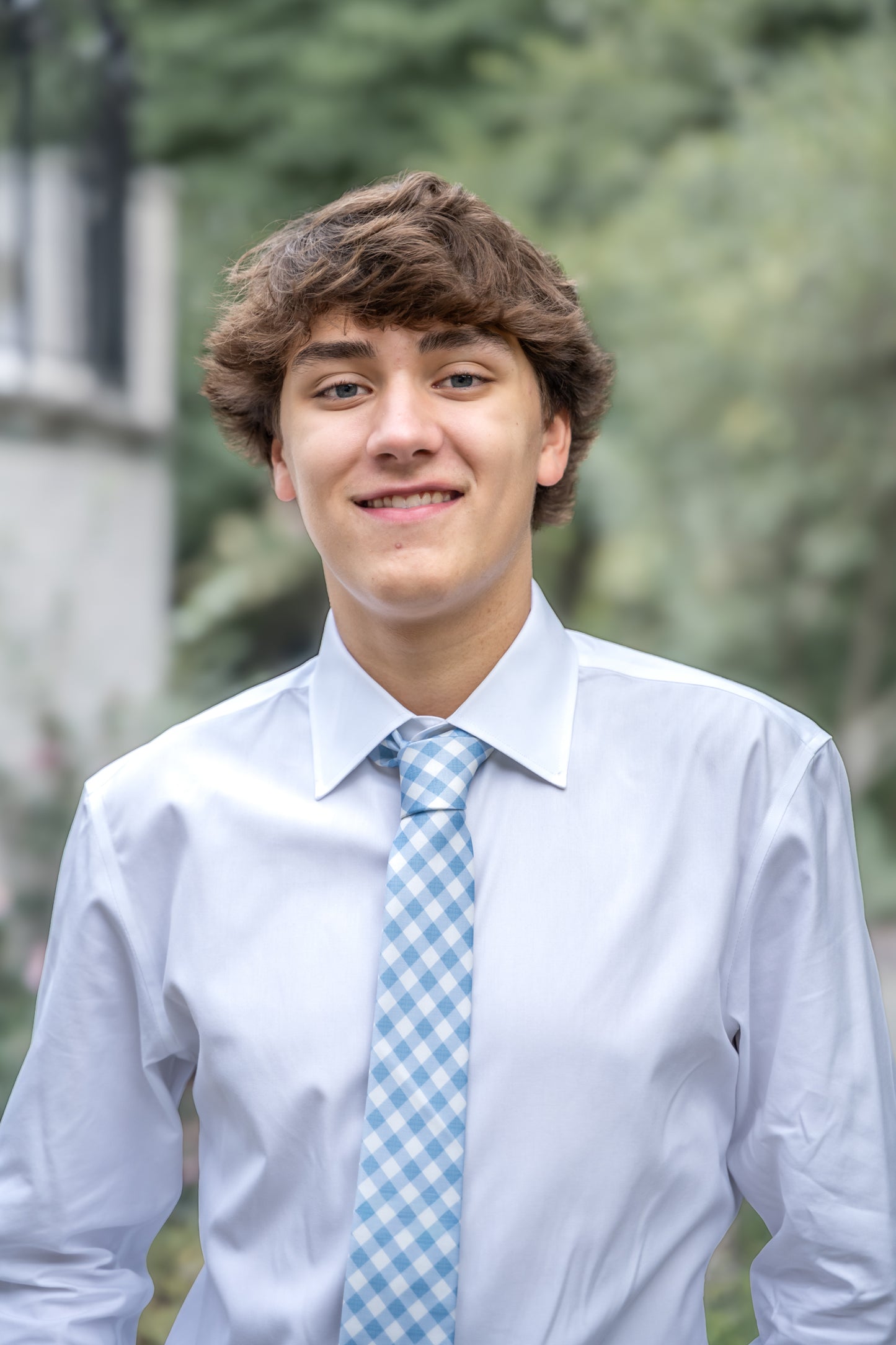 PREORDER Spring 2026 Dusty Blue Gingham Necktie