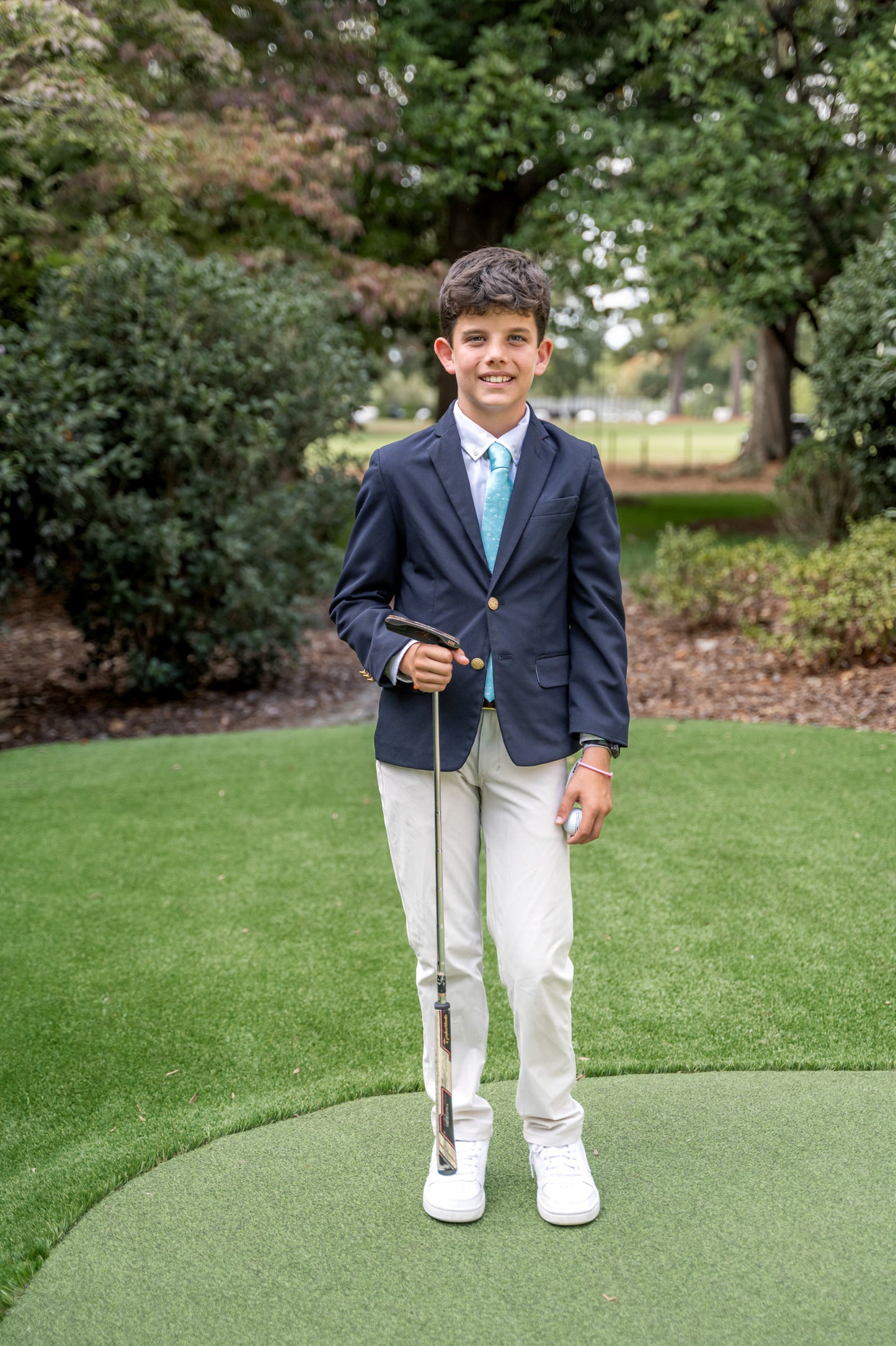 Spring 2026 - Golf Icons Turquoise Blue Necktie