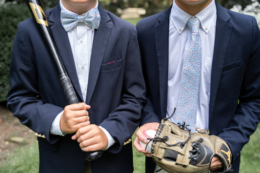 Spring 2026 Play Ball Baseball Americana Print Necktie