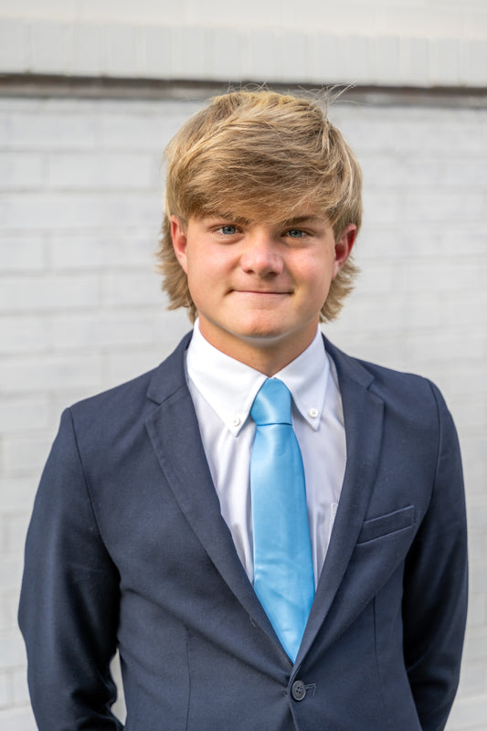 Spring 2026 Sky Blue Solid Necktie