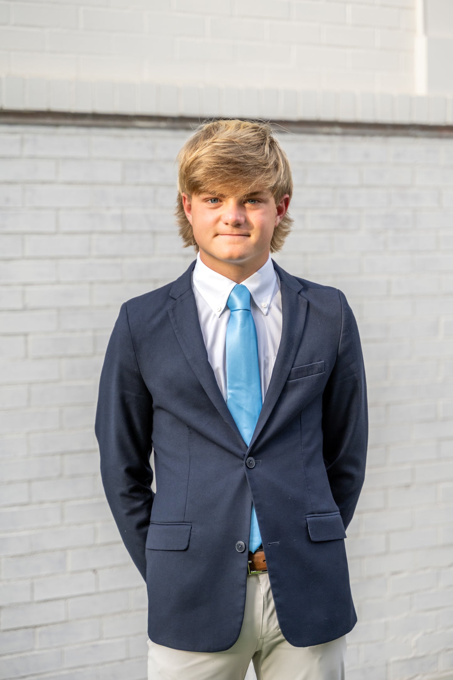 Spring 2026 Sky Blue Solid Necktie