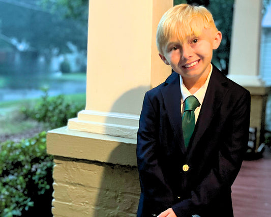 PREORDER Evergreen Emerald Green Solid Child Tween Necktie