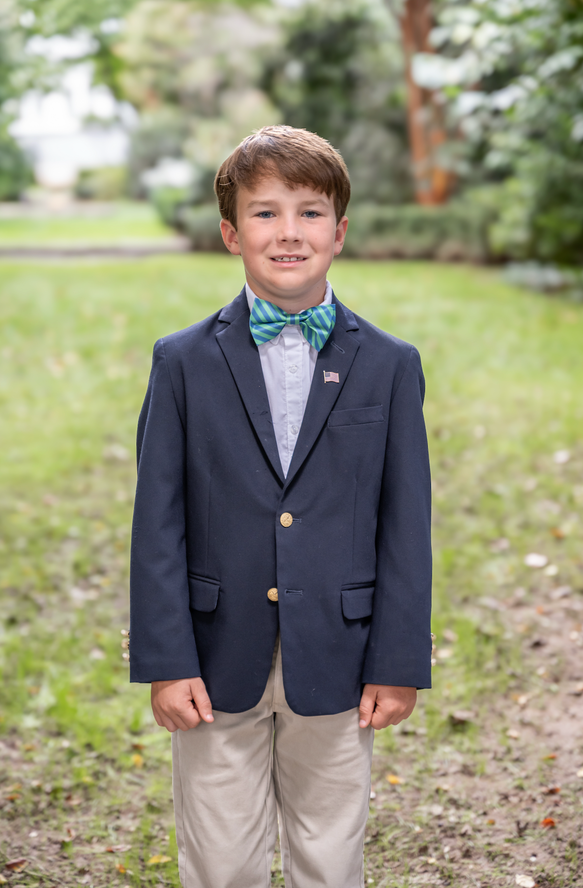 Highland Stripe Blue Green Pre-tied Bowtie