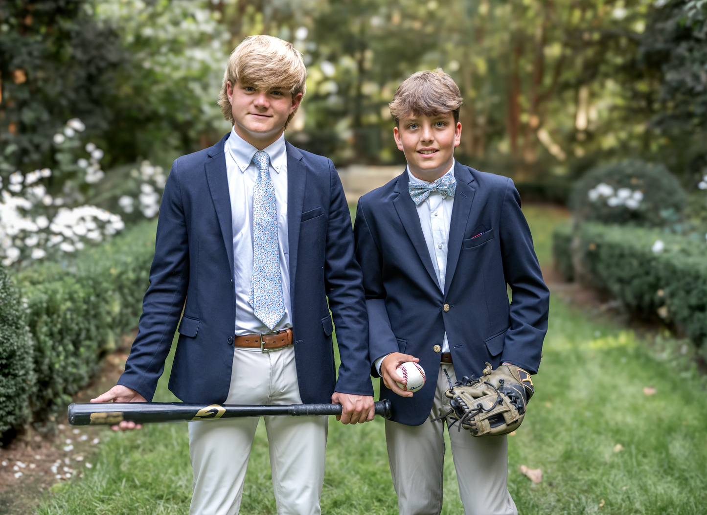 Spring 2026 Play Ball Baseball Americana Print Pre-tied Bowtie