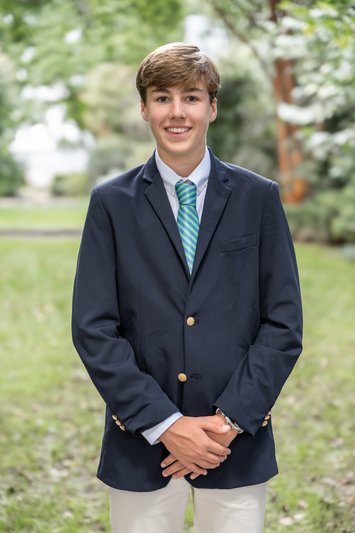 Highland Stripe Blue Green Stripe Necktie