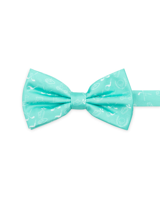 PREORDER Spring 2026 - Golf Icons Turquoise Blue Pre-tied Bowtie
