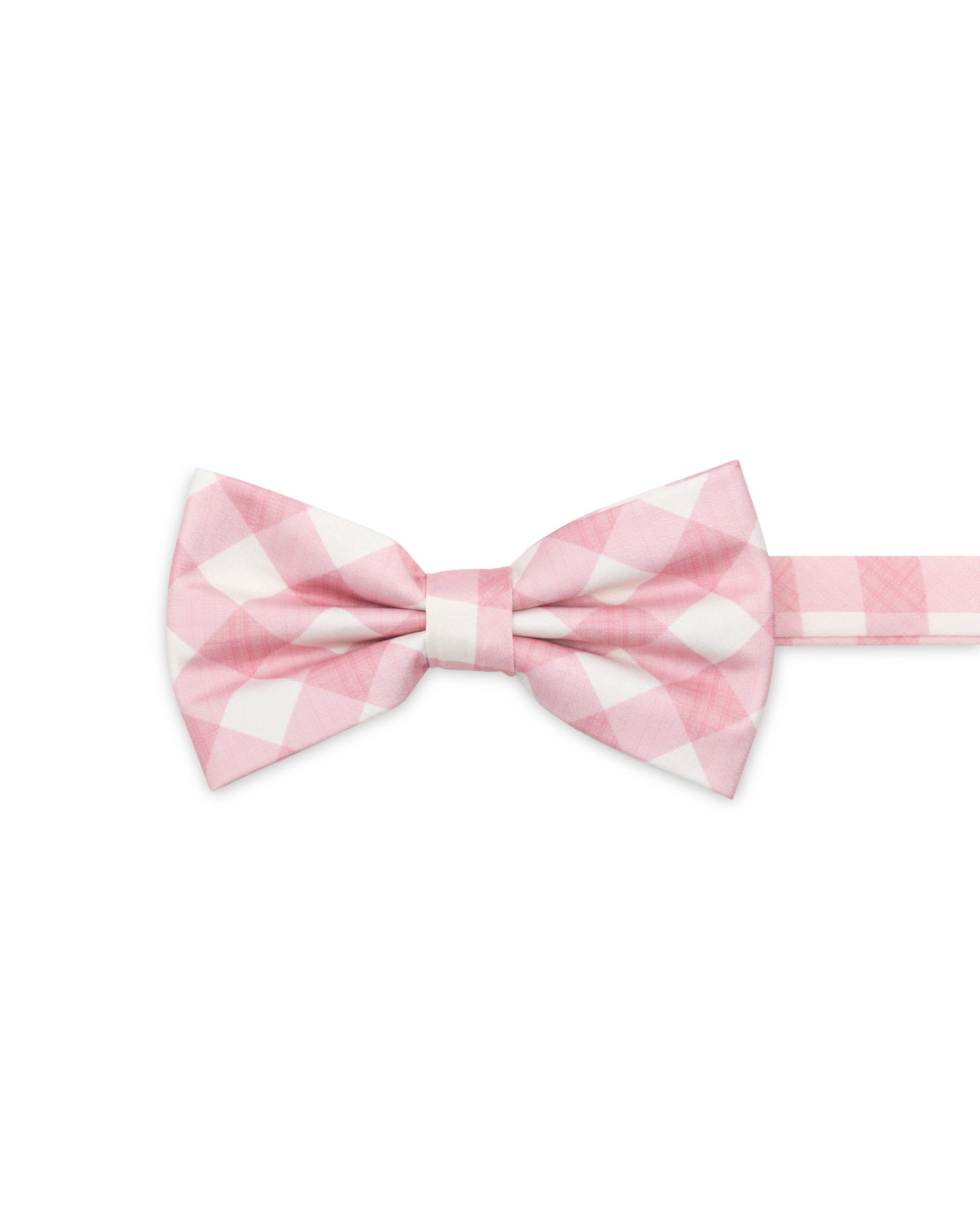 Spring 2026 Salmon and Ivory Gingham Pre-tied Bowtie
