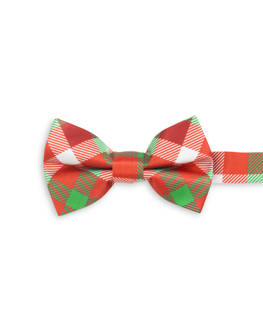 PREORDER Festive Plaid RedGreen Christmas Holiday Child Tween Bowtie