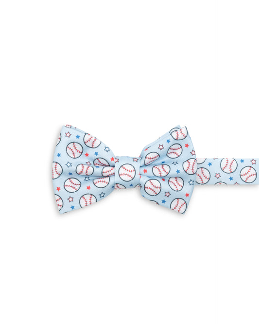 Spring 2026 Play Ball Baseball Americana Print Pre-tied Bowtie