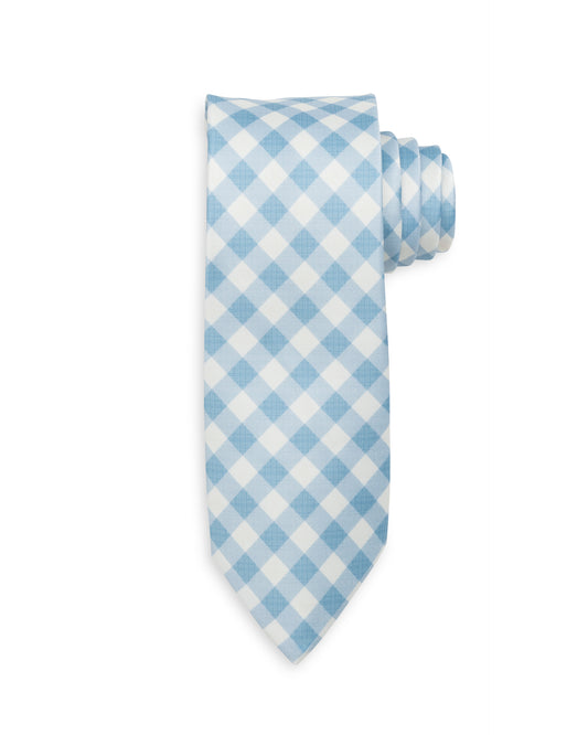 PREORDER Spring 2026 Dusty Blue Gingham Necktie