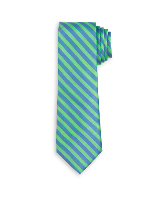 PREORDER Highland Stripe Blue Green Stripe Child Tween Adult Necktie