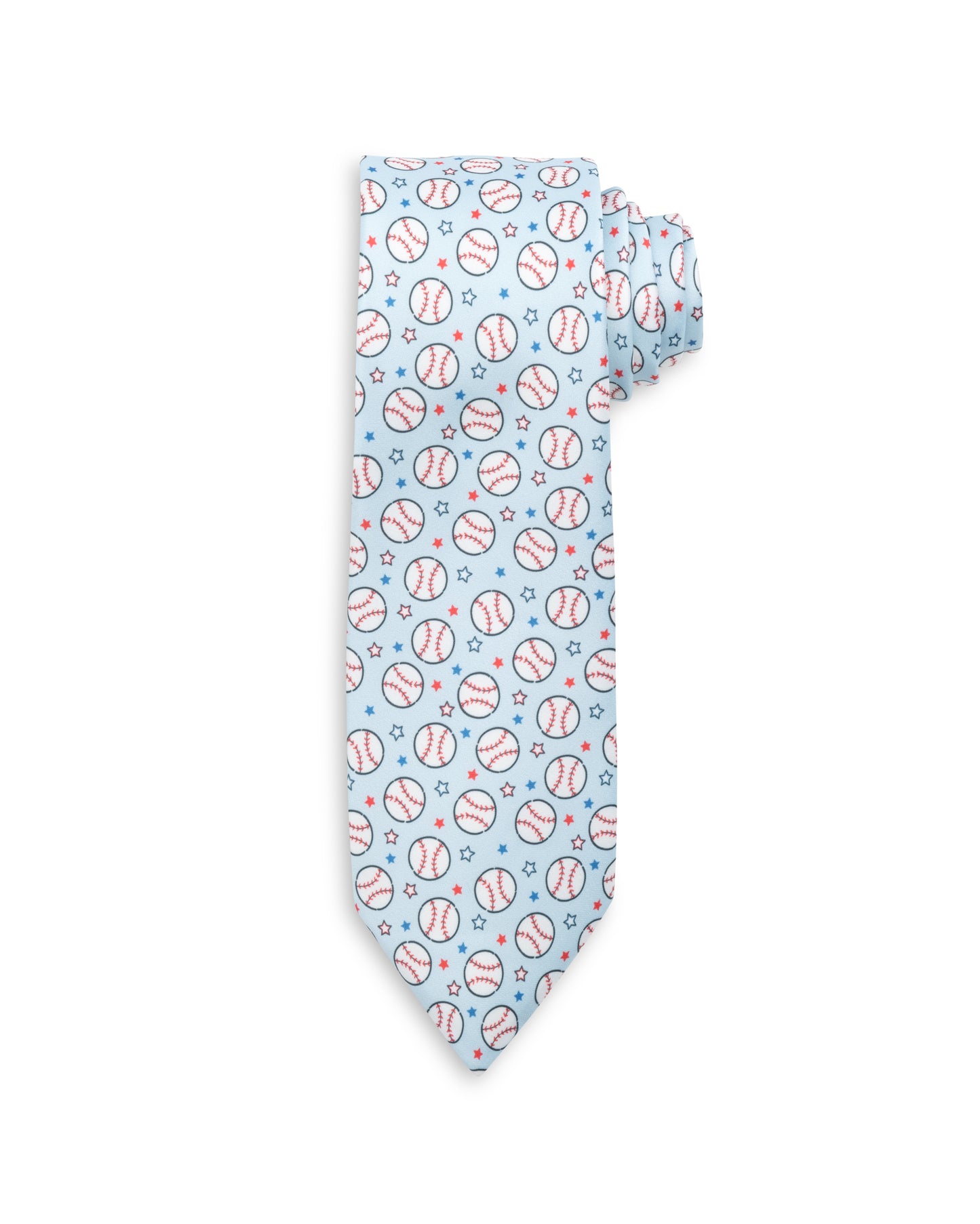 Spring 2026 Play Ball Baseball Americana Print Necktie