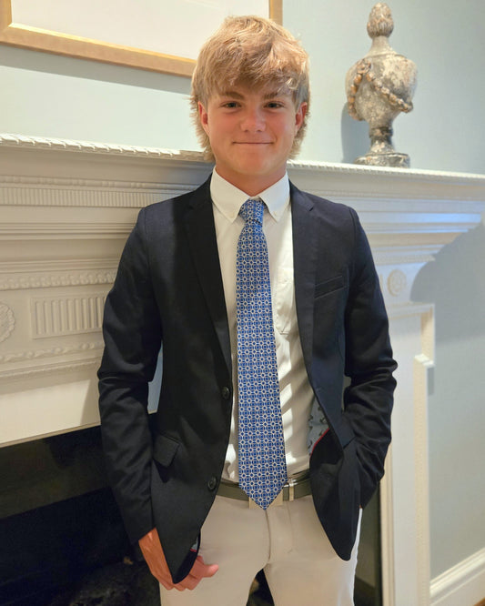 Tripp's Signature Geometric Blue Child Tween Adult Necktie